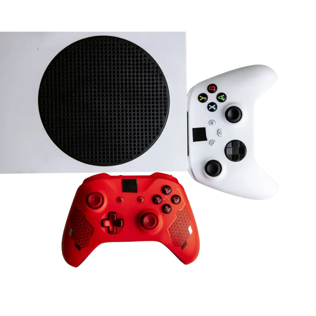 Une xbox one avec les 2 manettes