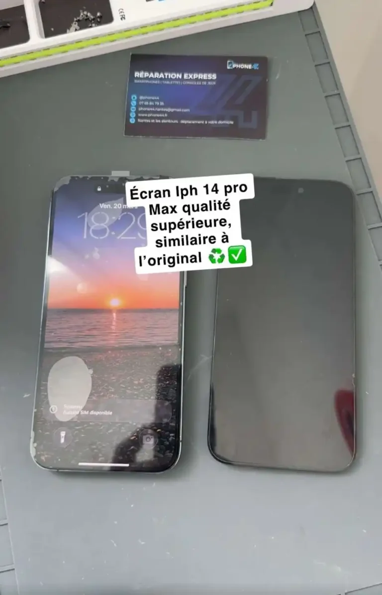 Réparation d'un iphone 14 à Nantes par Phone 44