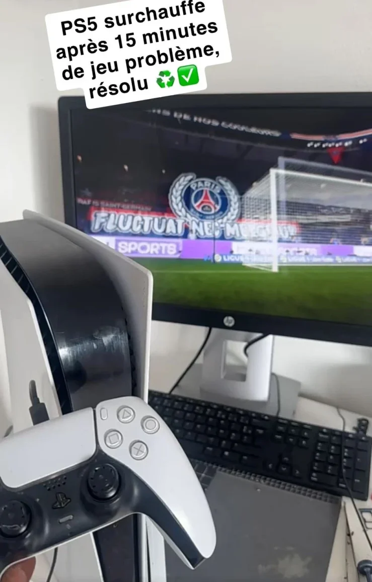Réparation d'une ps5 suite à un problème de surchauffe à Nantes par Phone 44